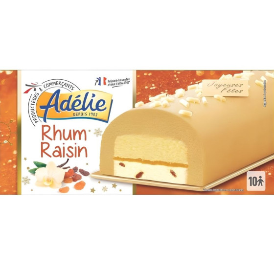 BUCHE GLACEE RHUM RAISINS ADELIE 100G