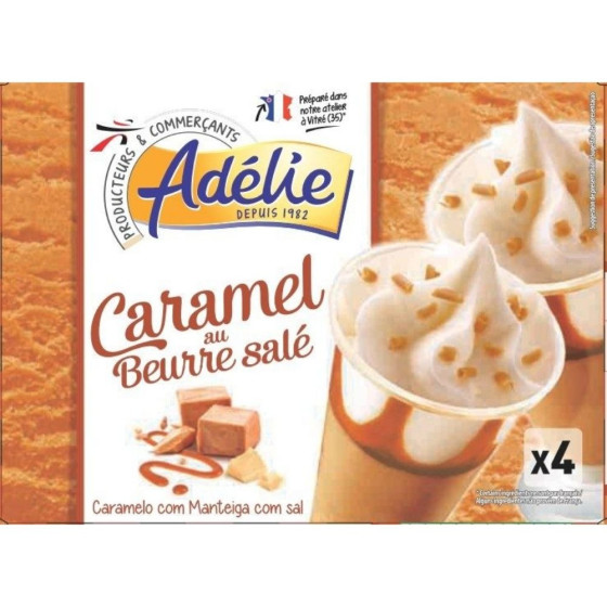 COUPE CARAMEL BEURRE SALE X4 ADELIE 260 G