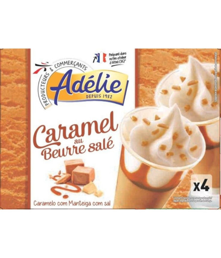 COUPE CARAMEL BEURRE SALE X4 ADELIE 260 G
