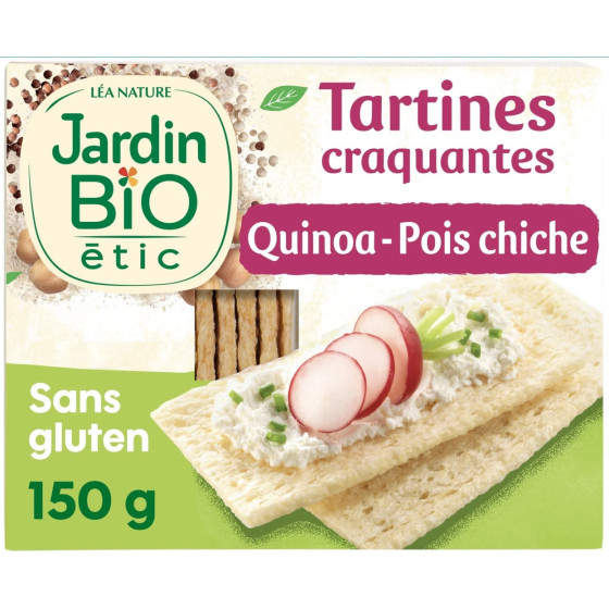 TARTINES CRAQUANTES QUINOA POIS CHICHE JARDIN BIO 150G