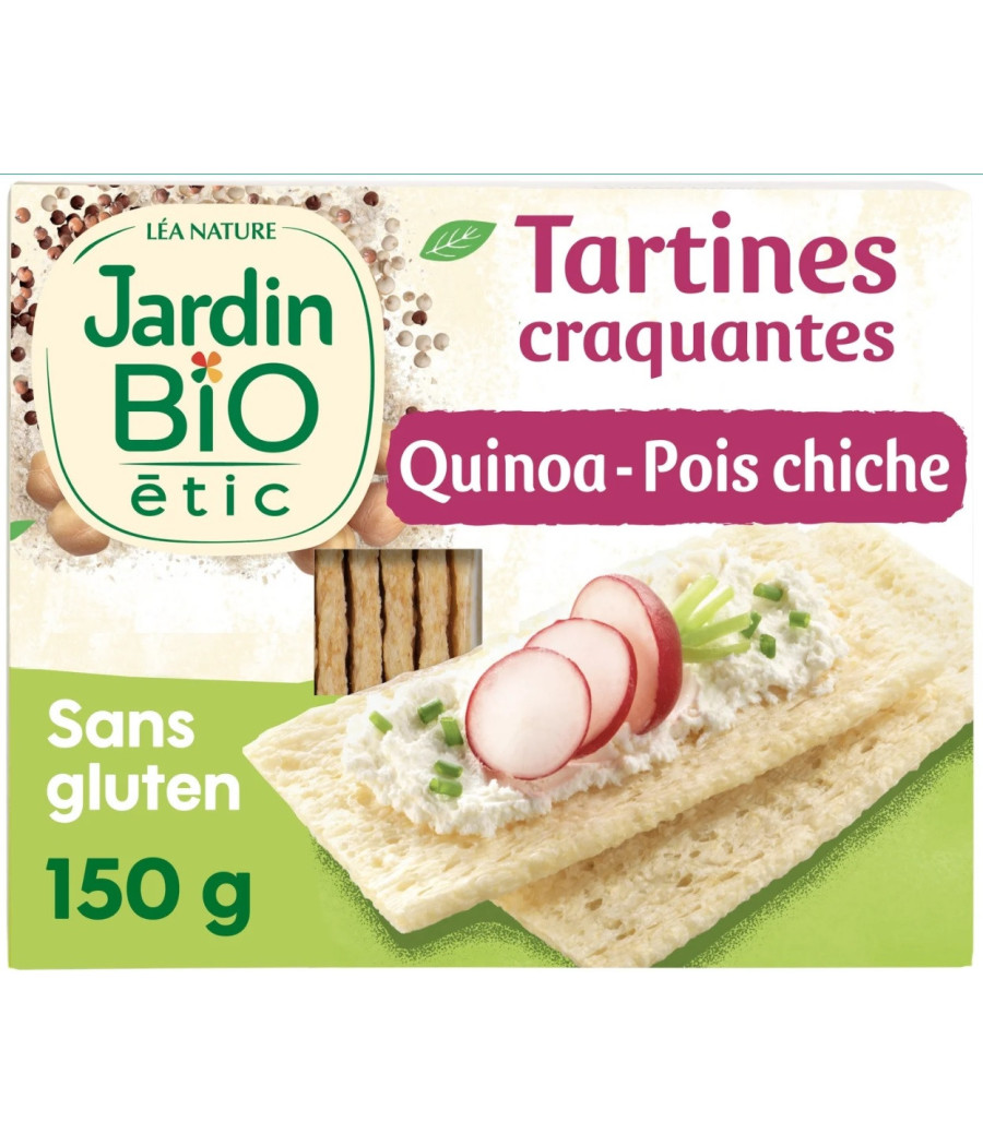 TARTINES CRAQUANTES QUINOA POIS CHICHE JARDIN BIO 150G