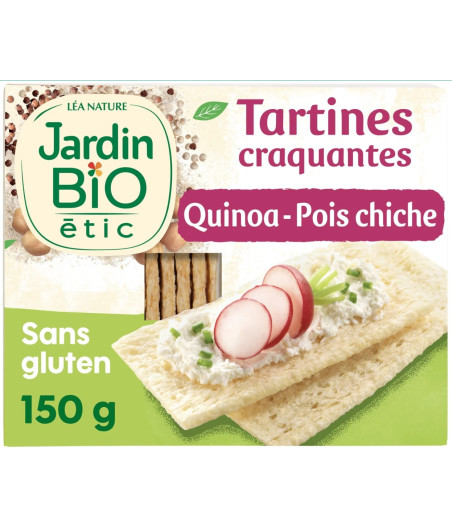 TARTINES CRAQUANTES QUINOA POIS CHICHE JARDIN BIO 150G