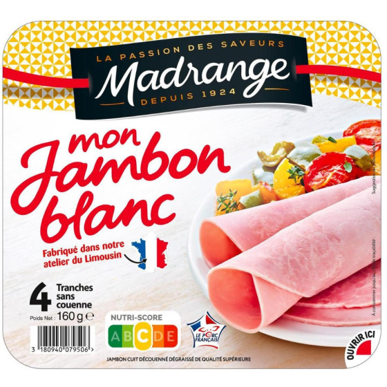 MON JAMBON BLANC VPF 4TR 160G 4 TRANCHES
