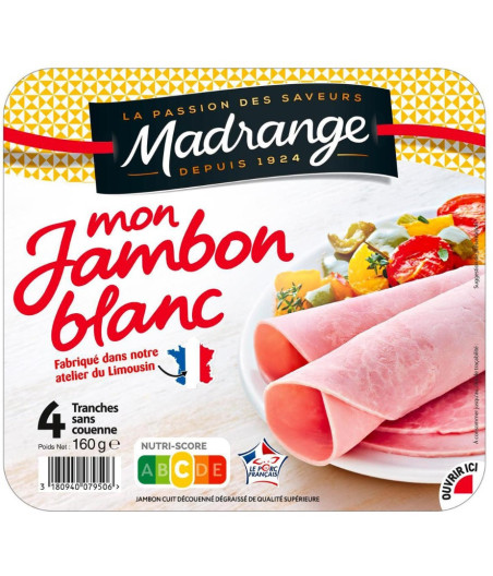 MON JAMBON BLANC VPF 4TR 160G 4 TRANCHES