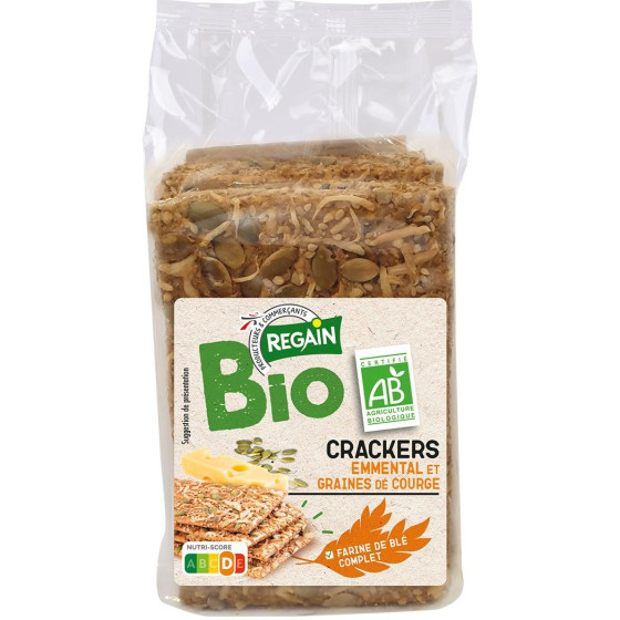 CRACKERS CHABRIOR EMMENTAL ET GRAINES DE COURGE X8 - BIO 200G
