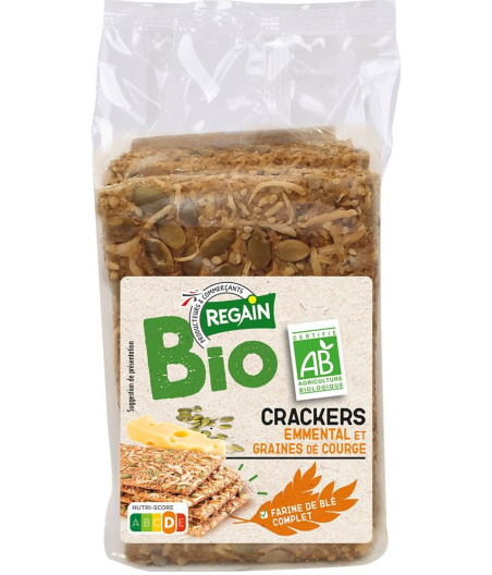 CRACKERS CHABRIOR EMMENTAL ET GRAINES DE COURGE X8 - BIO 200G