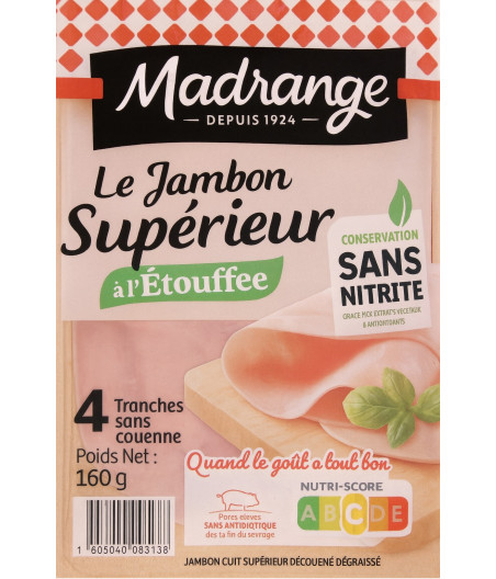 LE JAMBON SUPERIEUR A L\'ETOUFFE 160 G 4 TRANCHES