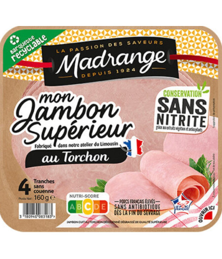 MON JAMBON SUPERIEUR AU TORCHON  160G 4 TRANCHES
