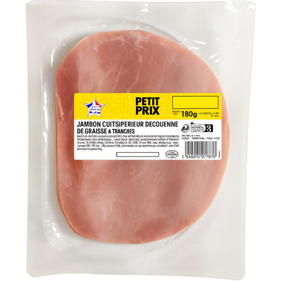 JAMBON CUIT SUPERIEUR DD 4T 180 G