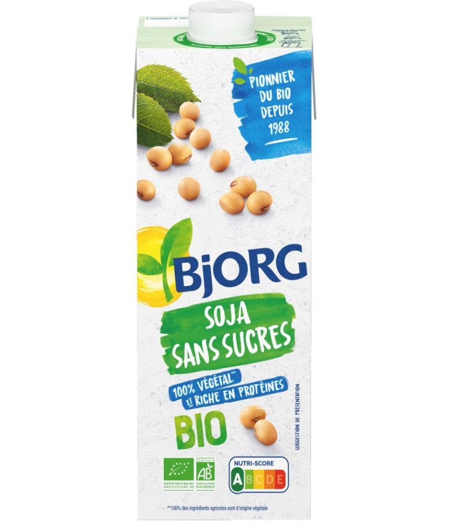 SOJA BJORG NATURE SANS SUCRE AJOUTE BIO 1L