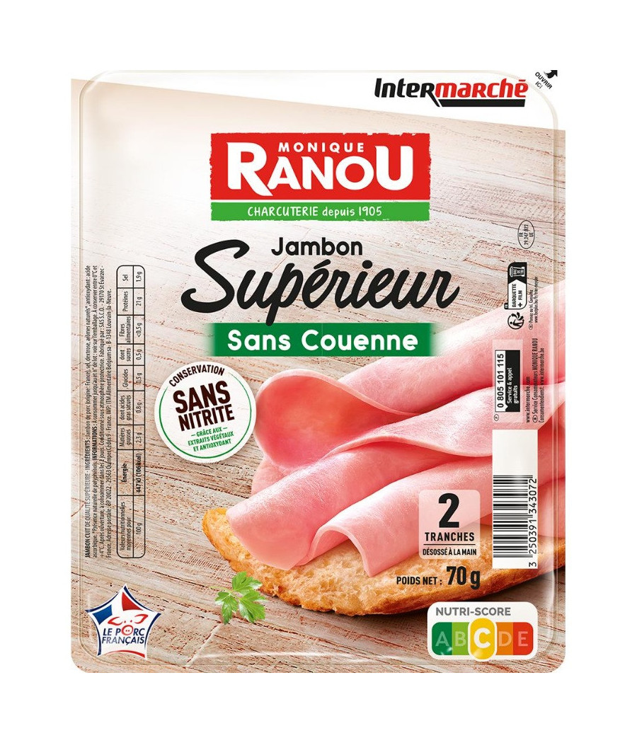 JAMBON SUP 2TANCHES 70 G