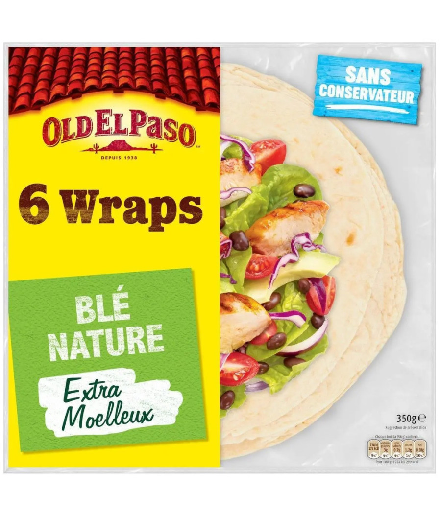 WRAPS DE BLE COMPLET OLD EL PASO 350G