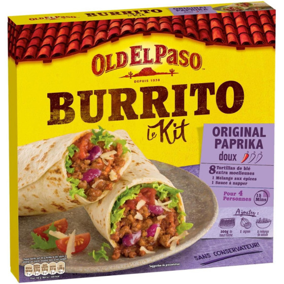 KIT POUR BURRITOS ORIGINAL PAPRIKA DOUX OLD EL PASO 510G