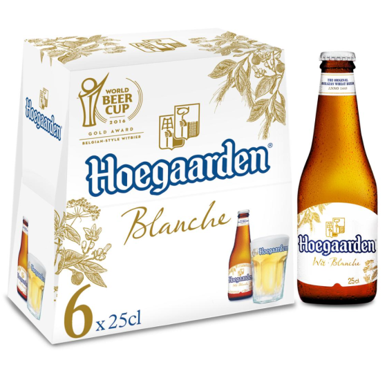 BIERE BLANCHE HOEGAARDEN 6X25CL