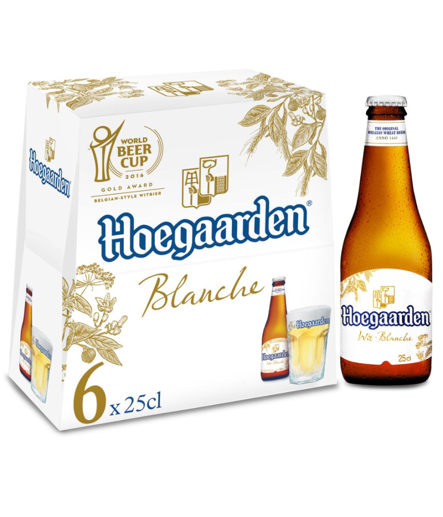 BIERE BLANCHE HOEGAARDEN 6X25CL