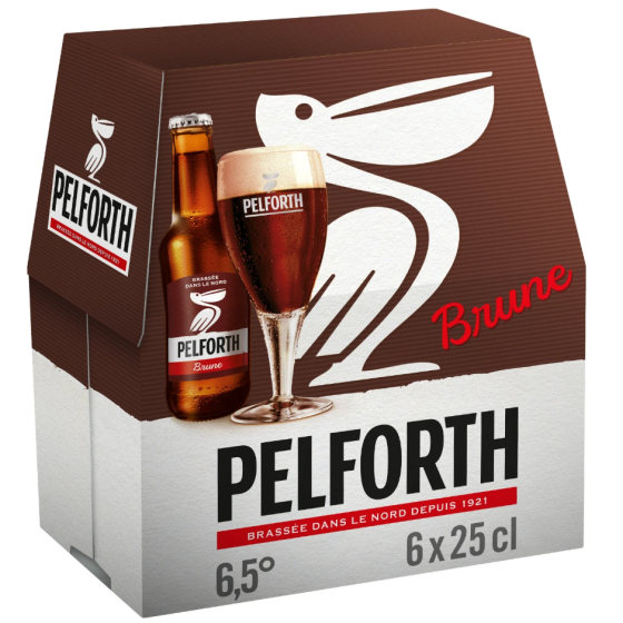 BIERE  BRUNE  PELFORTH 6X25CL