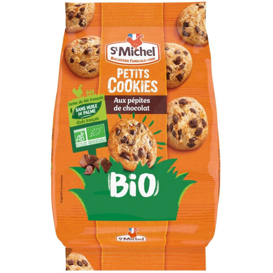PETITS COOKIES AUX PEPITES DE CHOCOLAT BIO ST MICHEL 200G