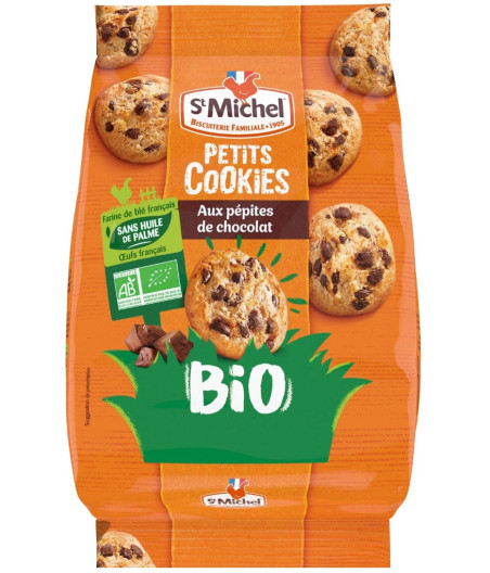 PETITS COOKIES AUX PEPITES DE CHOCOLAT BIO ST MICHEL 200G