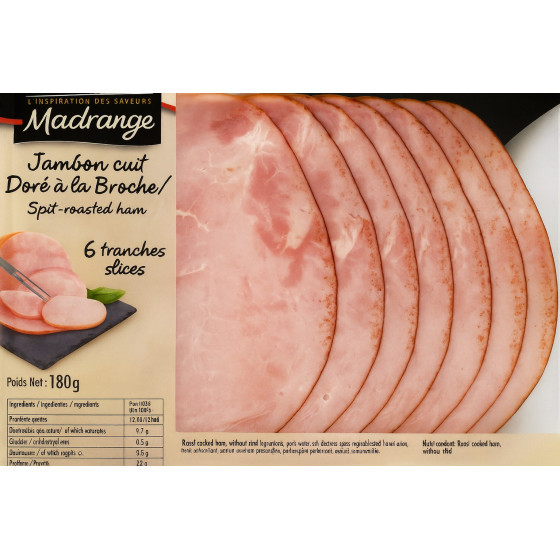 JAMBON CUIT DORE A LA BROCHE MADRANGE 180G