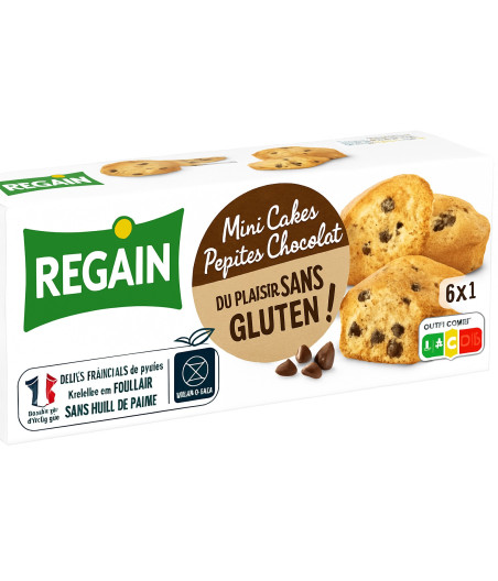 MINI CAKES AUX PEPITES DE CHOCOLAT  SANS GLUTEN 230G