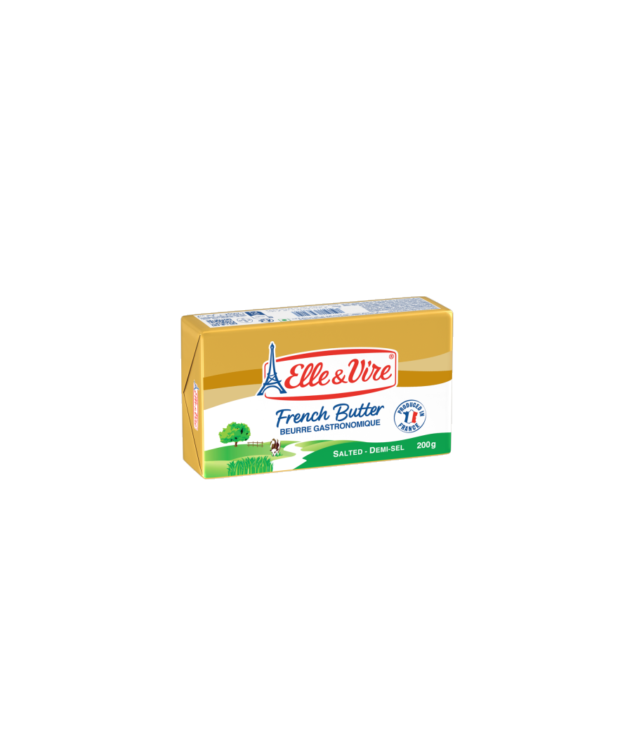 BEURRE DEMI-SEL ELLE & VIRE SEL 200 G