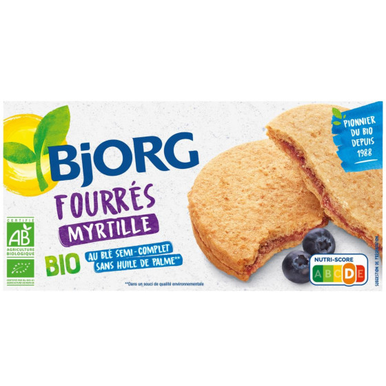 BISCUITS BJORG FOURRES MYRTILLES 175G