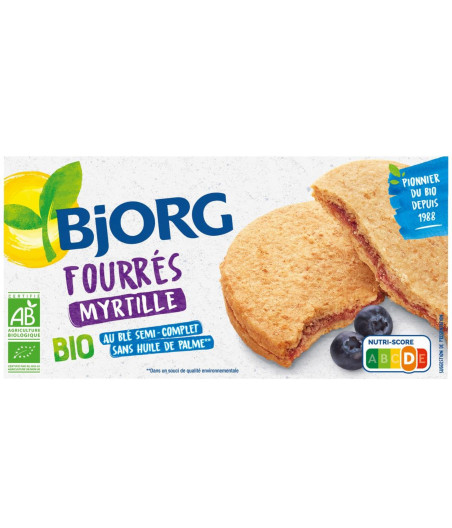 BISCUITS FOURRES MYRTILLES BJORG 175G