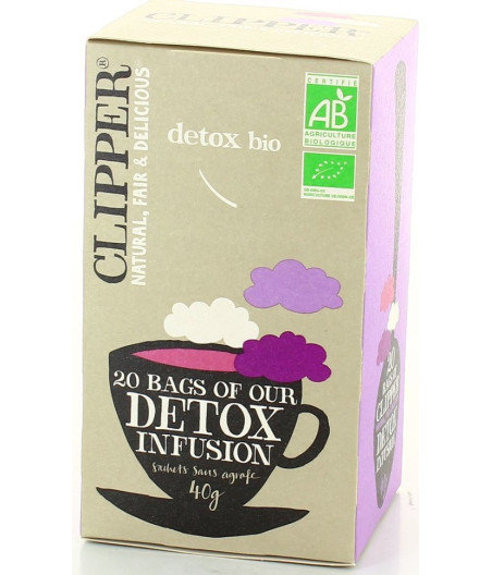 INFUSION DETOX ORGANIC TEA BAGS CLIPPER 40G