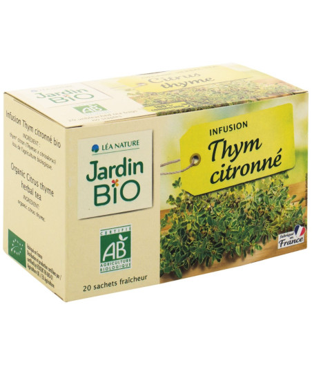 INFUSION JARDIN BIO THYM CITRONNE 20 SACHETS DE 1,5G