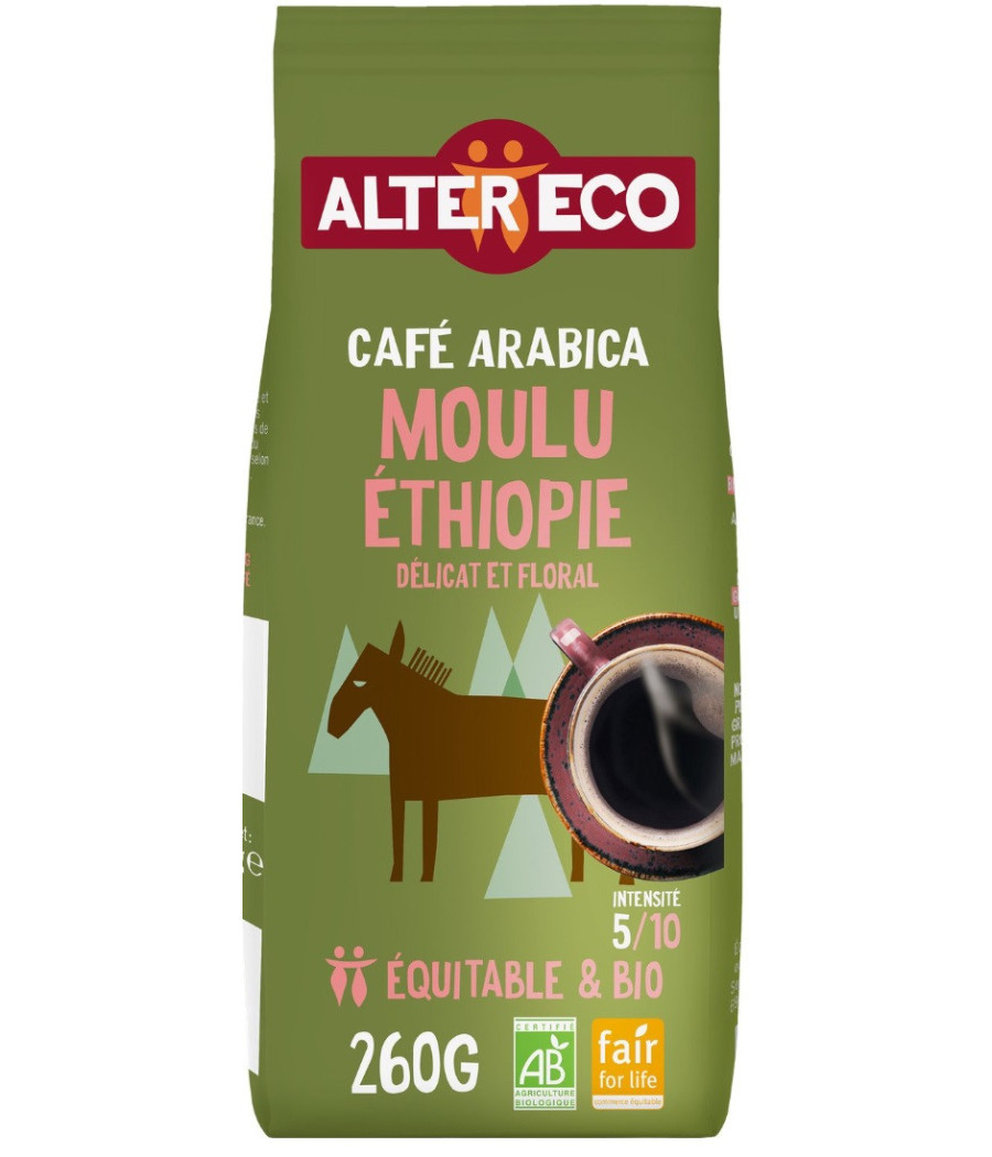 CAFE ALTER ECO MOULU BIO ET EQUITABLE D'ETHIOPIE PUR ARABICA 260G
