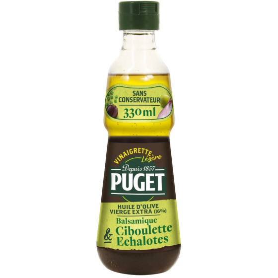 VINAIGRETTE BALSAMIQUE CIBOULETTE ECHALOTES PUGET 33CL