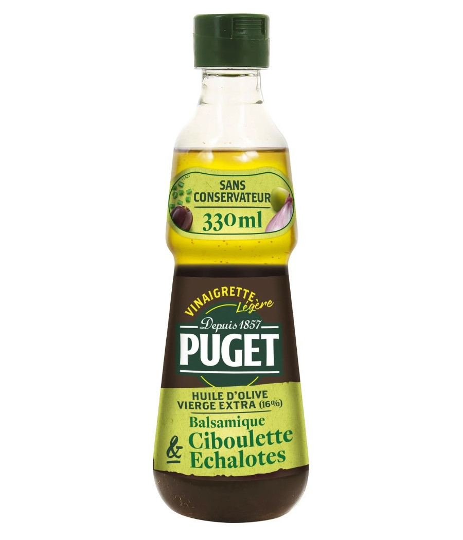 VINAIGRETTE BALSAMIQUE CIBOULETTE ECHALOTES PUGET 33CL