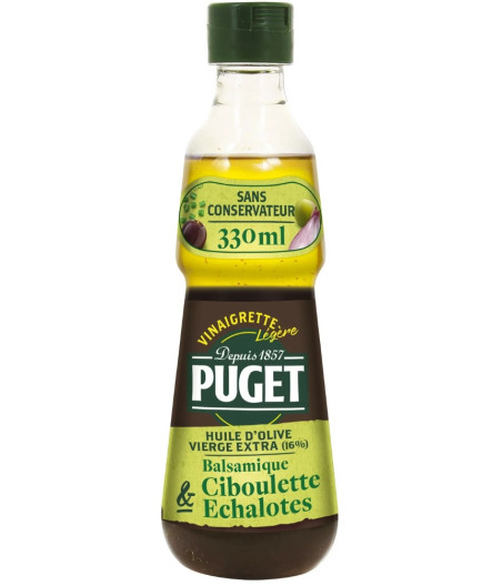 VINAIGRETTE BALSAMIQUE CIBOULETTE ECHALOTES PUGET 33CL