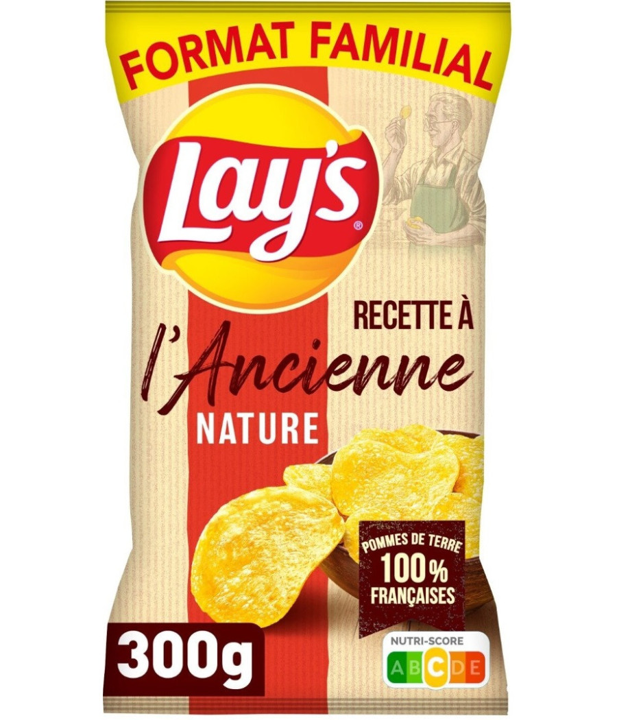 CHIPS RECETTE A L'ANCIENNE NATURE FORMAT FAMILIAL LAY'S 300G