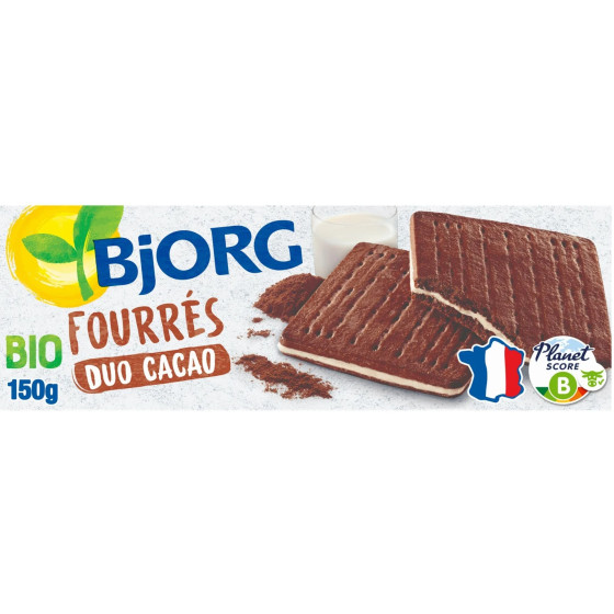 BISCUIT BJORG FOURRES DUO CACAO 150G