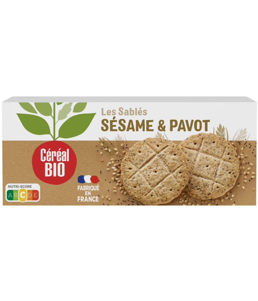 BISCUIT SABLES SESAME & PAVOT CEREAL BIO 132G