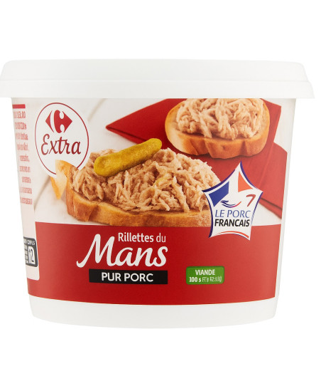 RILLETTES DU MANS PUR PORC 110G
