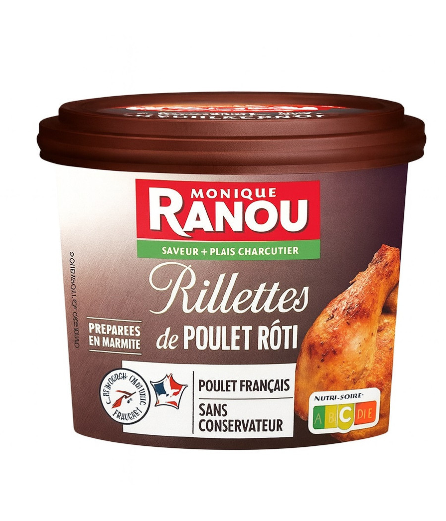 RILLETTES POULET ROTI 220G MASSIF TRAD 220G
