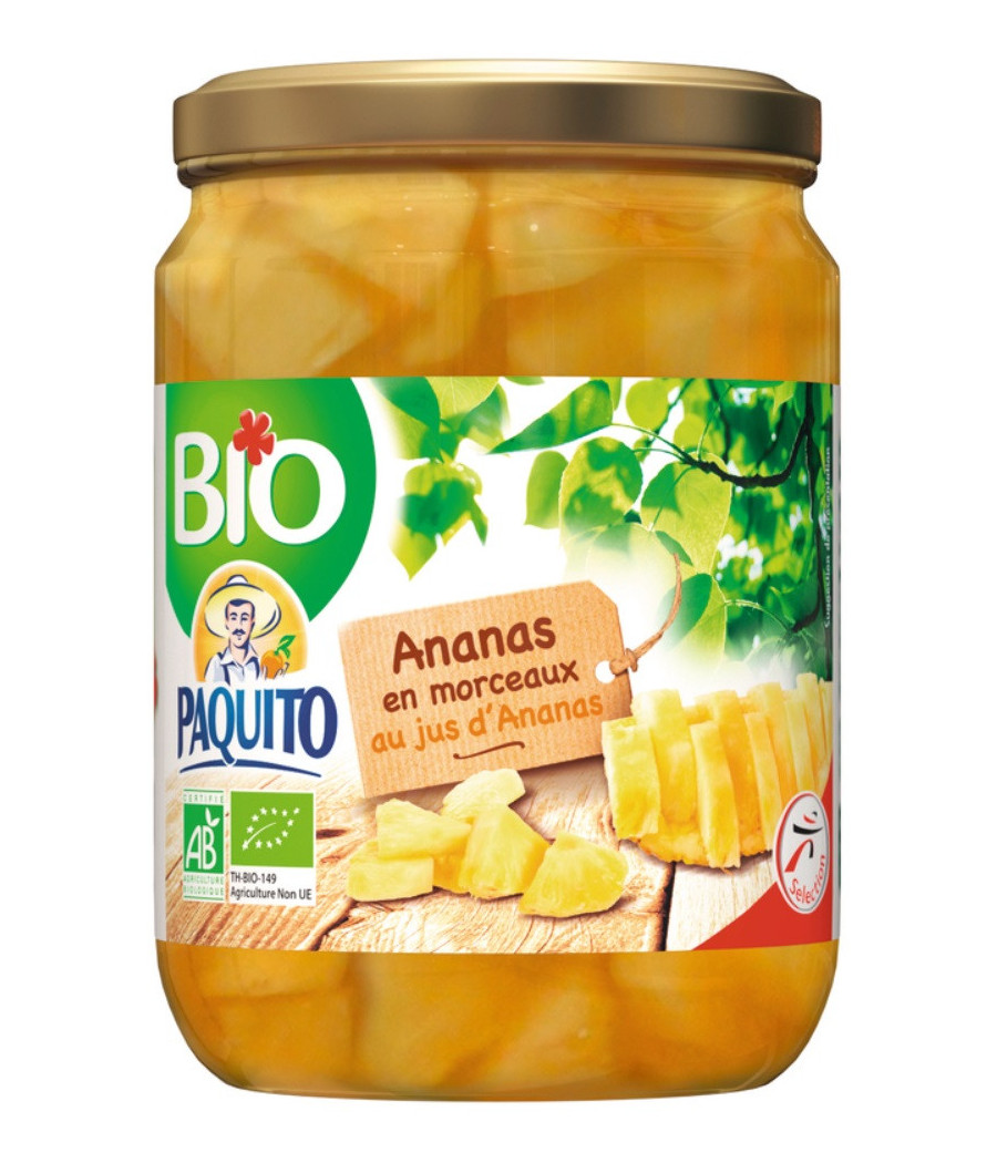 ANANAS EN MORCEAUX AU JUS D’ANANAS PAQUITO 500G