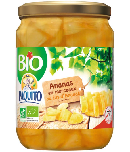 ANANAS PAQUITO EN MORCEAUX AU JUS D’ANANAS 500G