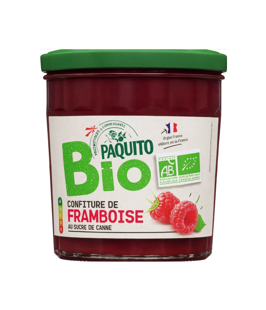 CONFITURE PAQUITO EXTRA DE FRAMBOISES 50% FRUITS - BIO 360G