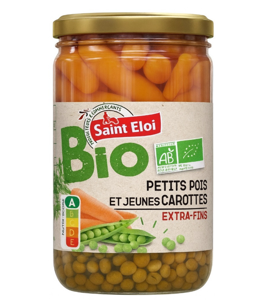 PETITS POIS CAROTTES BIO SAINT ELOI 660G