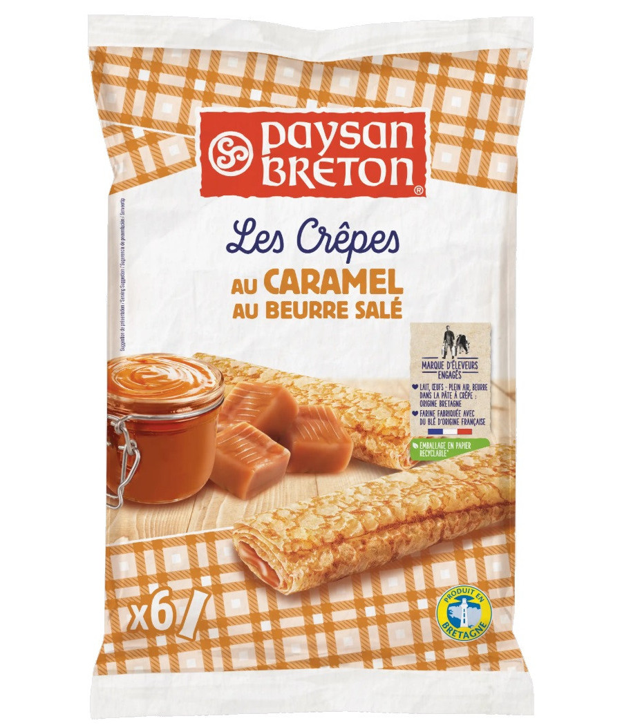 CREPES AU CARAMEL BEURRE SALE PAYSAN BRETON 6 X 30 G