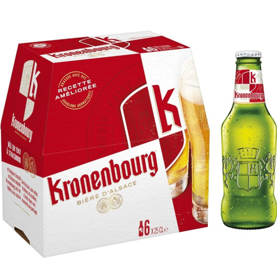 BIERE D'ALSACE KRONENBOURG 6X25CL