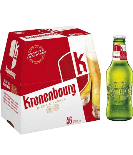 BIERE D'ALSACE 4.2° KRONENBOURG 6X25CL