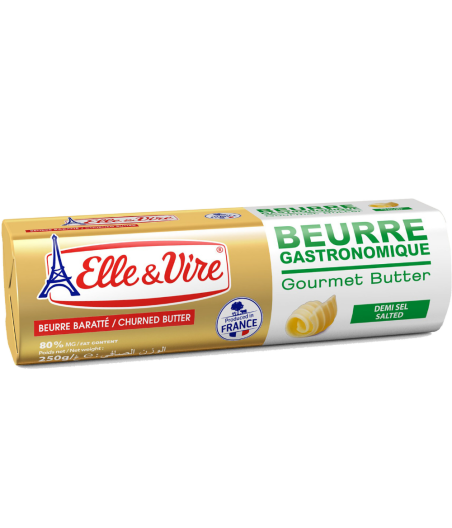 BEURRE GASTRONOMIQUE DEMI SEL ELLE&VIRE 250G