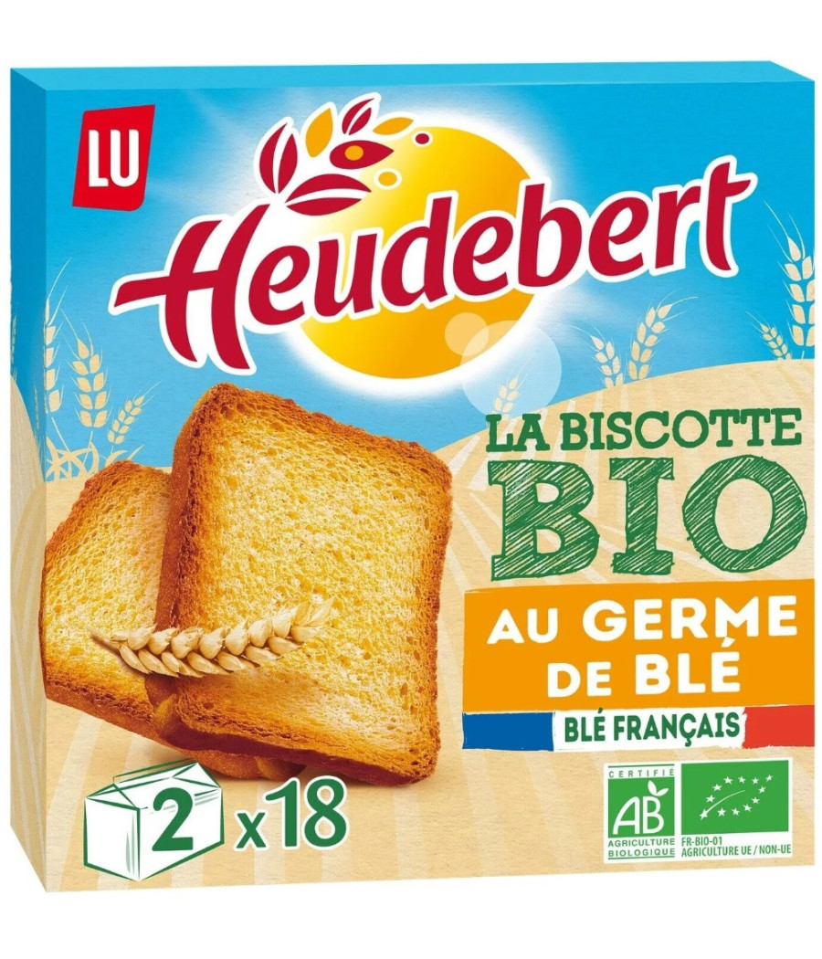 BISCOTTE BIO AU GERME DE BLE HEUDEBERT LU 300G