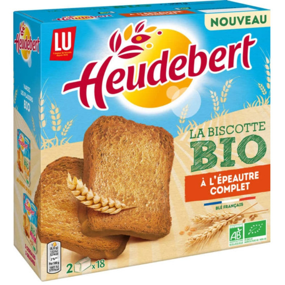 BISCOTTE BIO A L'EPEAUTRE COMPLET HEUDEBERT LU 300G