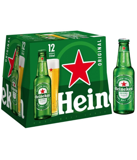 BIERE BLONDE HEINEKEN 12X25CL