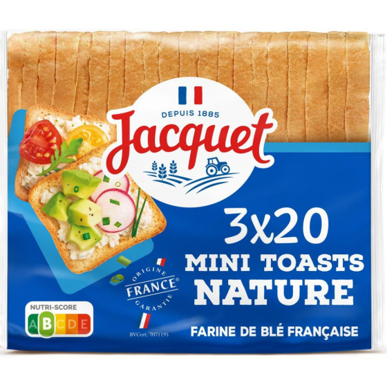 MINI TOASTS NATURE JACQUET 255G
